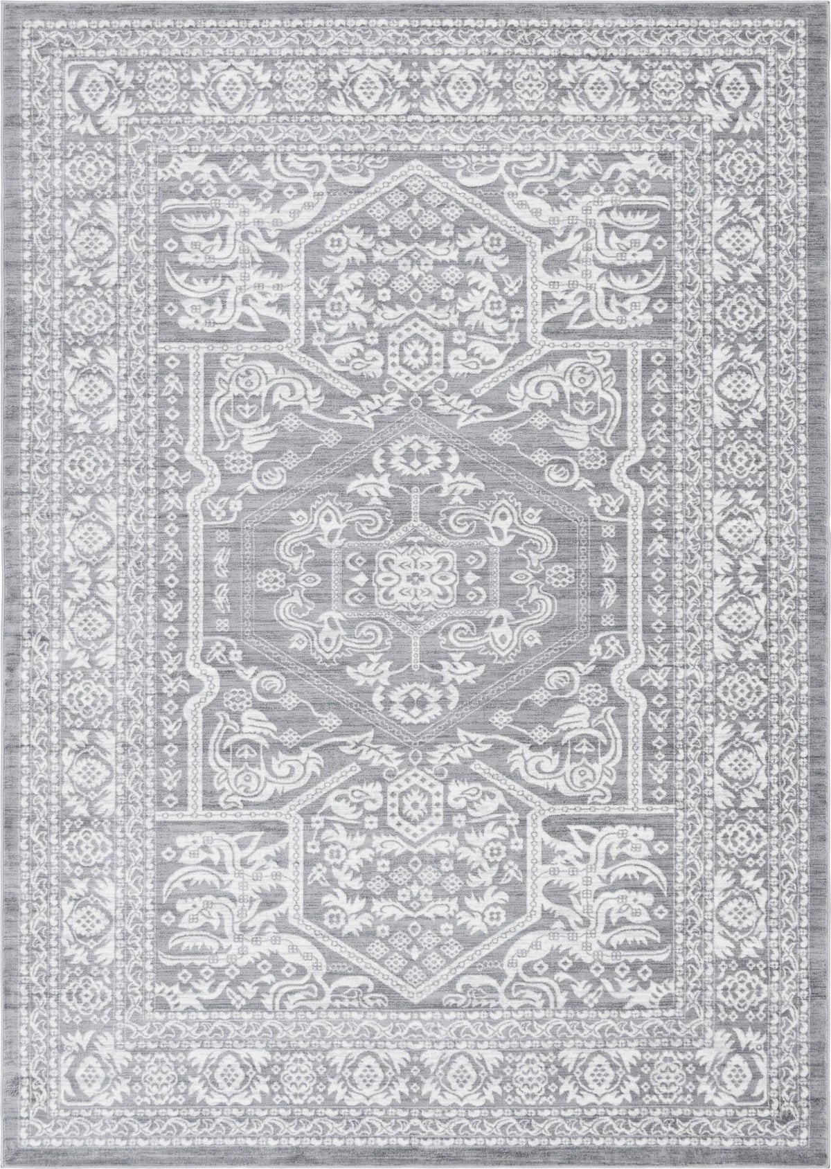 Charleston Elegance Collection Area Rug - Harborview Rectangle Gray  lifestyle 4