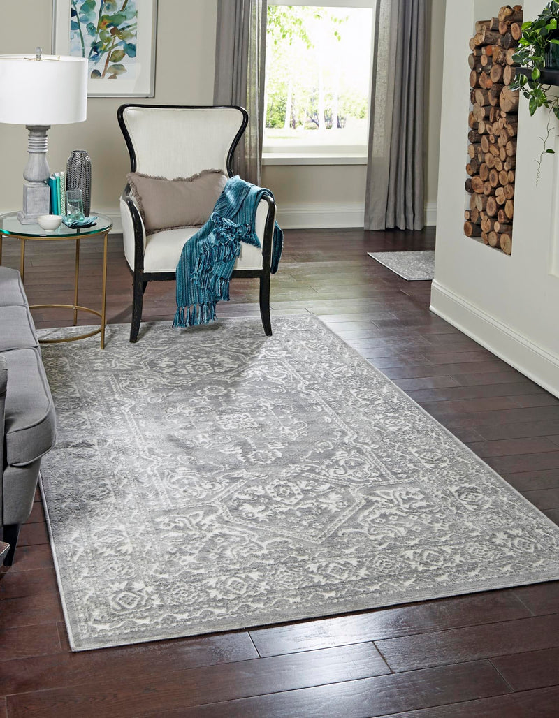 Charleston Elegance Collection Area Rug - Harborview Rectangle Gray  lifestyle 5