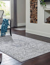 Charleston Elegance Collection Area Rug - Harborview Rectangle Gray  lifestyle 8