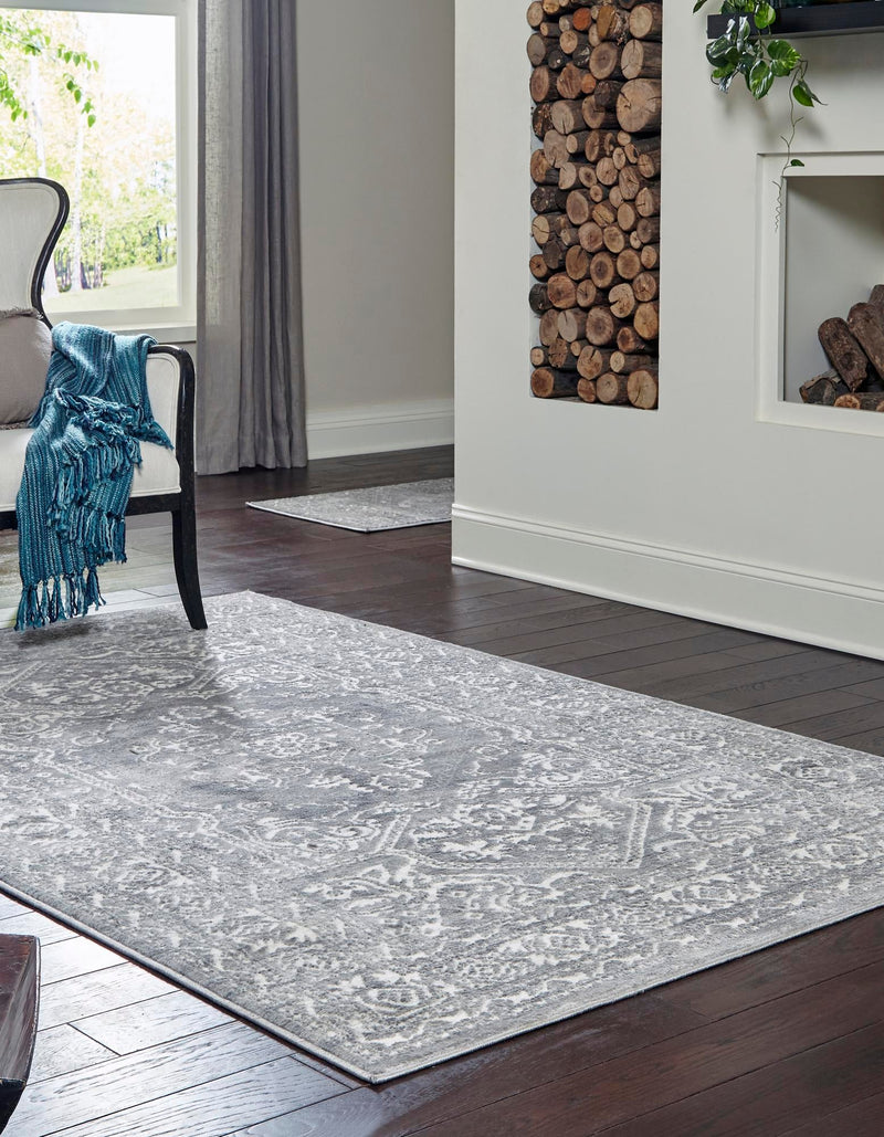 Charleston Elegance Collection Area Rug - Harborview Rectangle Gray  lifestyle 8