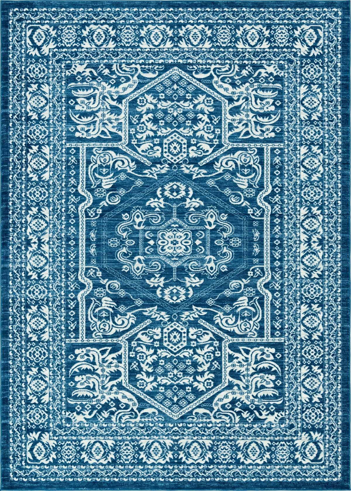 Charleston Elegance Collection Area Rug - Harborview Rectangle Blue Main