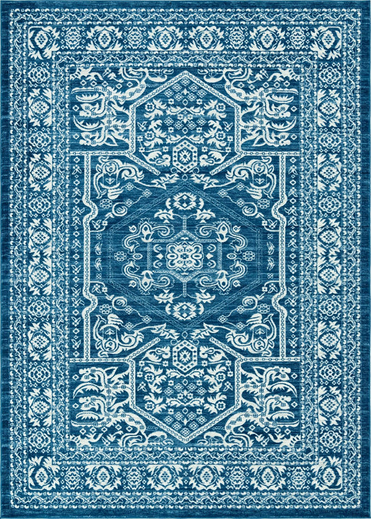 Charleston Elegance Collection Area Rug - Harborview Rectangle Blue Main