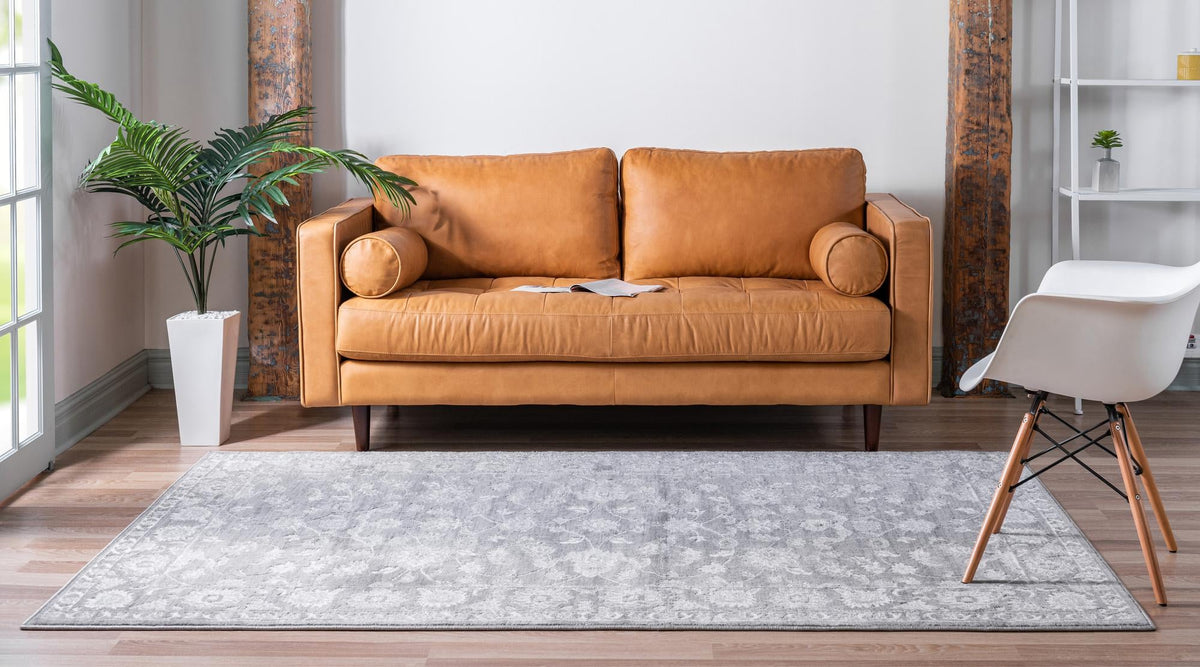 Charleston Elegance Collection Area Rug -  Seaport Rectangle Gray  lifestyle 28