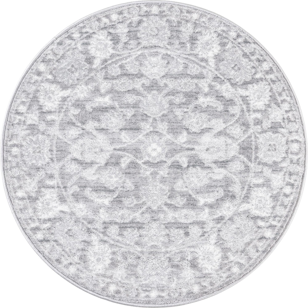Charleston Elegance Collection Area Rug -  Seaport Round Gray  lifestyle 50