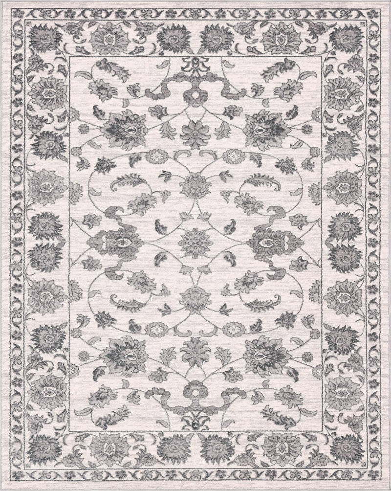 Charleston Elegance Collection Area Rug -  Seaport (white Gray) Rectangle white Gray  lifestyle 2