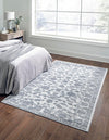 Charleston Elegance Collection Area Rug -  Seaport (white Gray) Rectangle white Gray  lifestyle 2