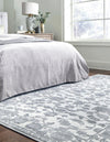 Charleston Elegance Collection Area Rug -  Seaport (white Gray) Rectangle white Gray  lifestyle 3