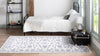 Charleston Elegance Collection Area Rug -  Seaport (white Gray) Rectangle white Gray  lifestyle 4