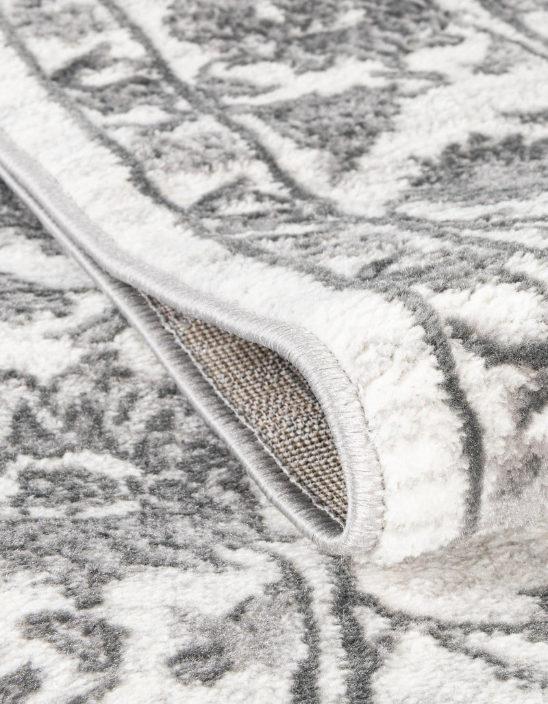 Charleston Elegance Collection Area Rug -  Seaport (white Gray) Rectangle white Gray  lifestyle 6