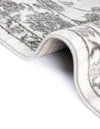 Charleston Elegance Collection Area Rug -  Seaport (white Gray) Rectangle white Gray  lifestyle 10