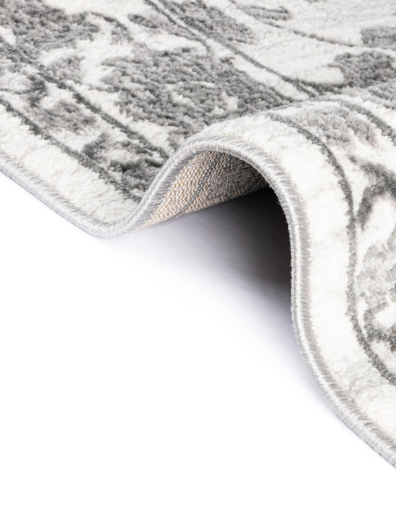 Charleston Elegance Collection Area Rug -  Seaport (white Gray) Rectangle white Gray  lifestyle 10