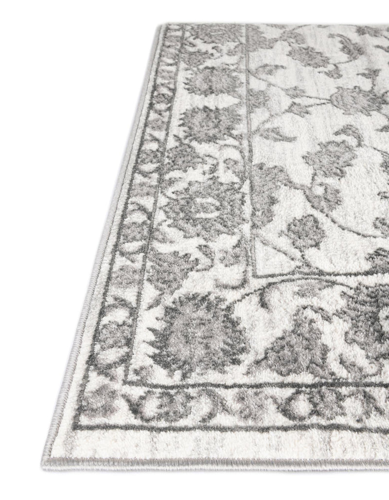 Charleston Elegance Collection Area Rug -  Seaport (white Gray) Rectangle white Gray  lifestyle 13