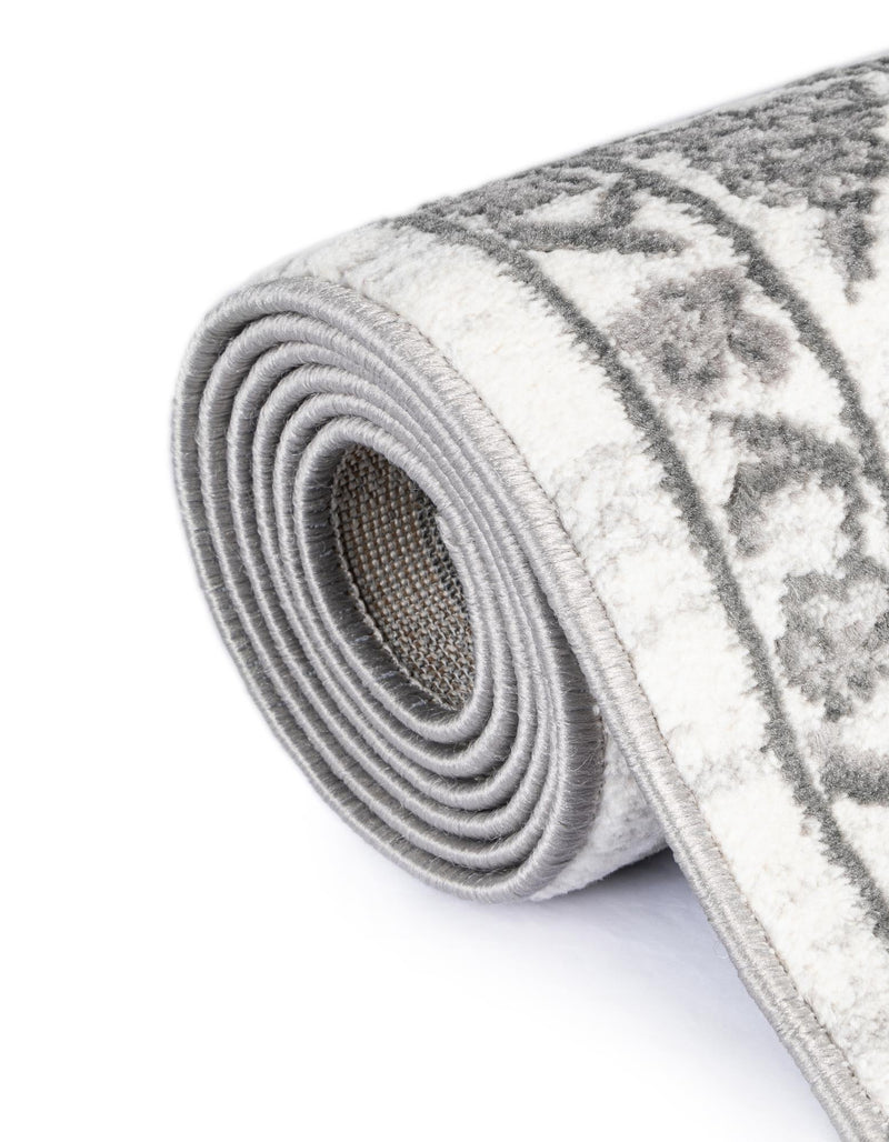 Charleston Elegance Collection Area Rug -  Seaport (white Gray) Rectangle white Gray  lifestyle 12