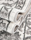 Charleston Elegance Collection Area Rug -  Seaport (white Gray) Rectangle white Gray  lifestyle 13