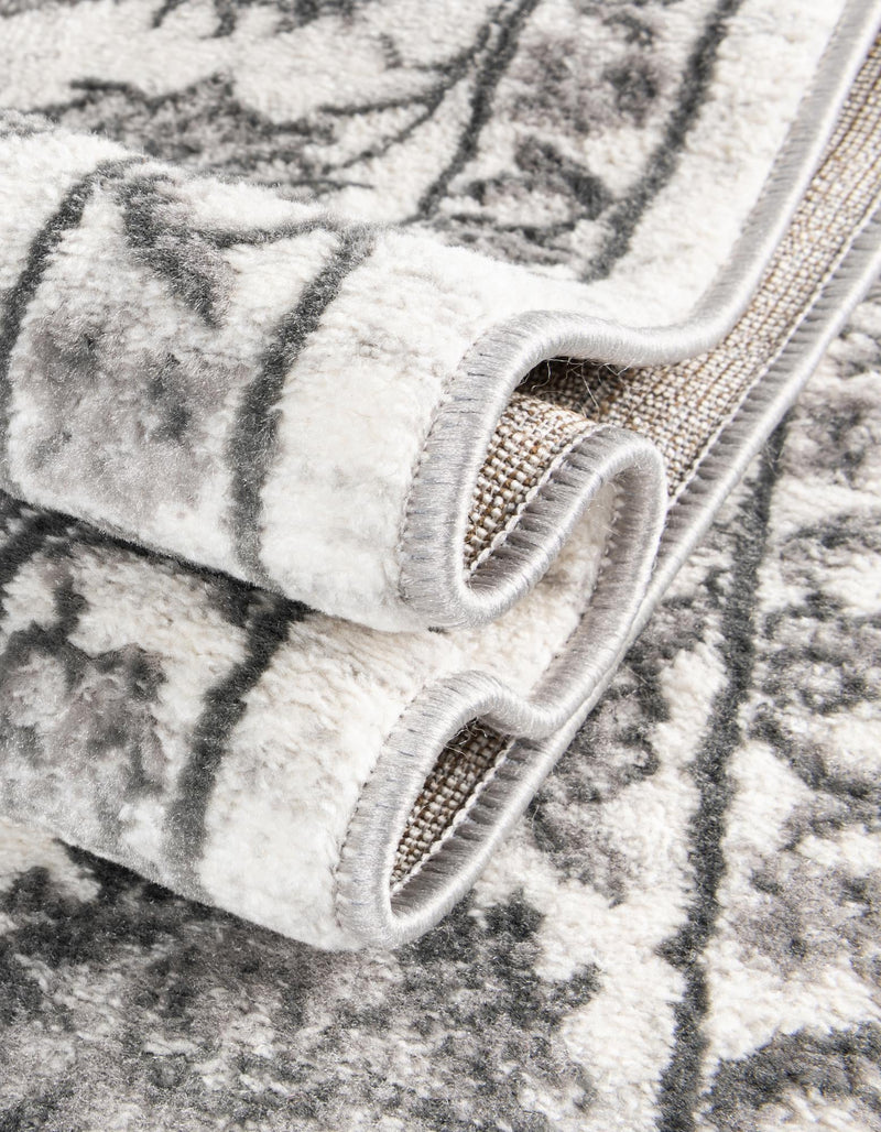 Charleston Elegance Collection Area Rug -  Seaport (white Gray) Rectangle white Gray  lifestyle 13