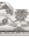 Charleston Elegance Collection Area Rug -  Seaport (white Gray) Rectangle white Gray  lifestyle 14