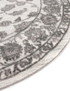Charleston Elegance Collection Area Rug -  Seaport (white Gray) Round white Gray  lifestyle 35