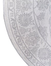 Charleston Elegance Collection Area Rug -  Seaport (white Gray) Round white Gray  lifestyle 49
