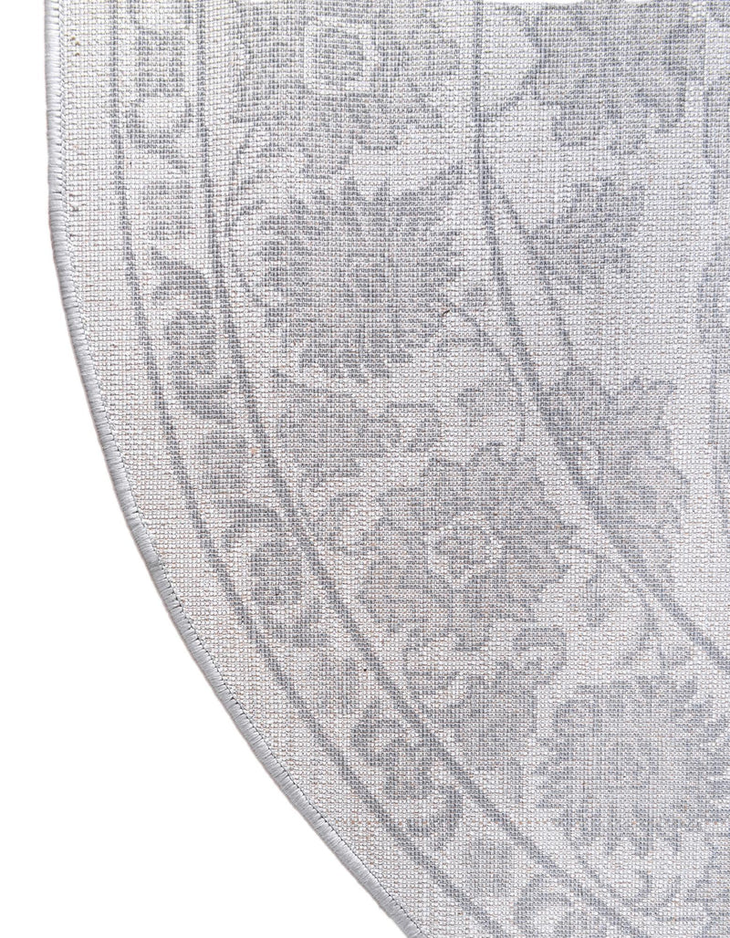 Charleston Elegance Collection Area Rug -  Seaport (white Gray) Round white Gray  lifestyle 49