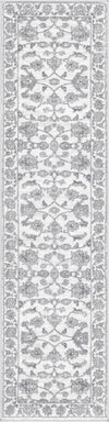 Charleston Elegance Collection Area Rug -  Seaport (white Gray) Runner white Gray  lifestyle 16