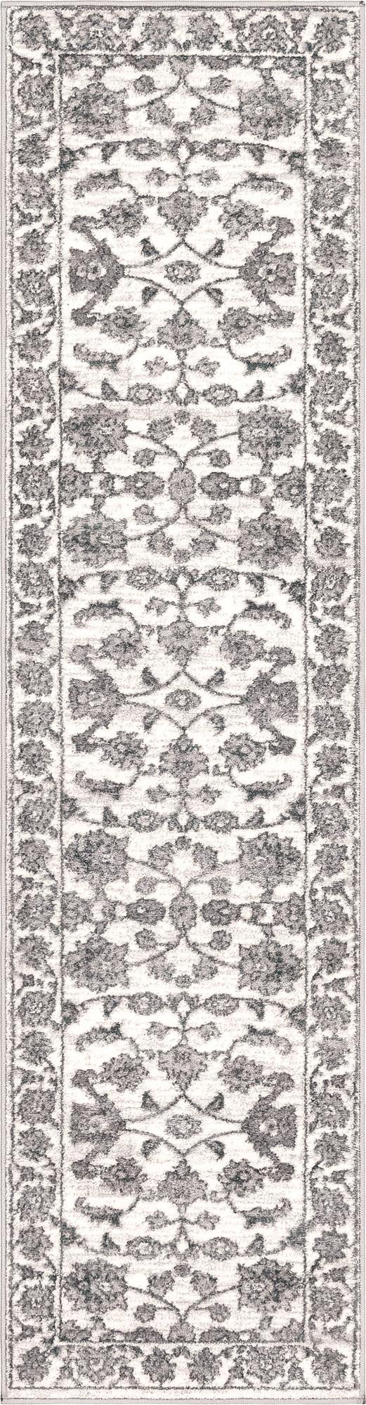 Charleston Elegance Collection Area Rug -  Seaport Runner Gray and White  lifestyle 56
