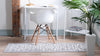 Charleston Elegance Collection Area Rug -  Seaport (white Gray) Runner white Gray  lifestyle 30