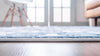 Charleston Elegance Collection Area Rug -  Seaport (White Blue) Rectangle White Blue  lifestyle 16