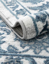 Charleston Elegance Collection Area Rug -  Seaport (White Blue) Rectangle White Blue  lifestyle 17