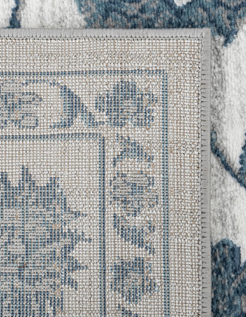 Charleston Elegance Collection Area Rug -  Seaport (White Blue) Rectangle White Blue  lifestyle 20