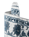 Charleston Elegance Collection Area Rug -  Seaport (White Blue) Rectangle White Blue  lifestyle 22