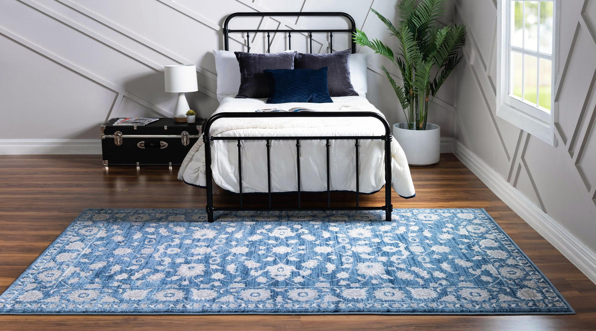 Charleston Elegance Collection Area Rug -  Seaport Rectangle Blue  lifestyle 27