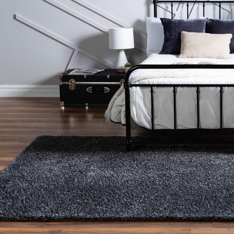 Cozy Comfort Shag Collection Area Rug - Haven (Smoke Gray) Rectangle Smoke Gray  lifestyle 4