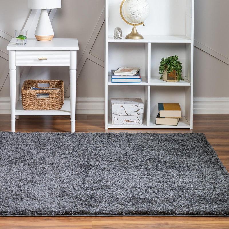 Cozy Comfort Shag Collection Area Rug - Haven (Smoke Gray) Square Smoke Gray  lifestyle 19