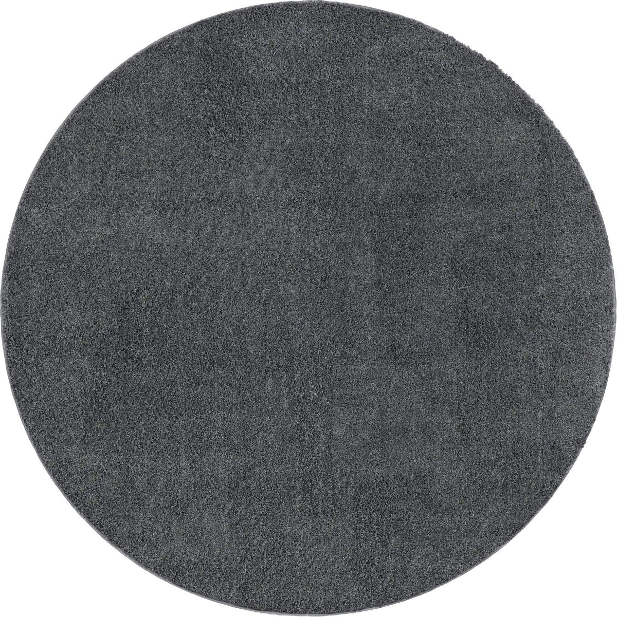 Cozy Comfort Shag Collection Area Rug - Haven (Smoke Gray) Round Smoke Gray  lifestyle 17