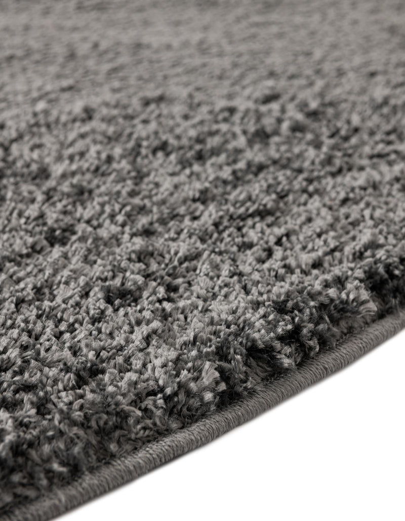 Cozy Comfort Shag Collection Area Rug - Haven (Smoke Gray) Round Smoke Gray  lifestyle 35
