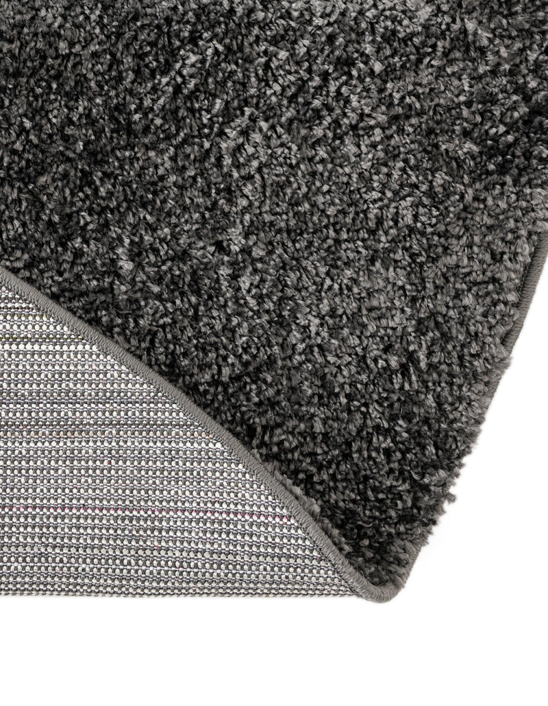 Cozy Comfort Shag Collection Area Rug - Haven (Smoke Gray) Round Smoke Gray  lifestyle 41