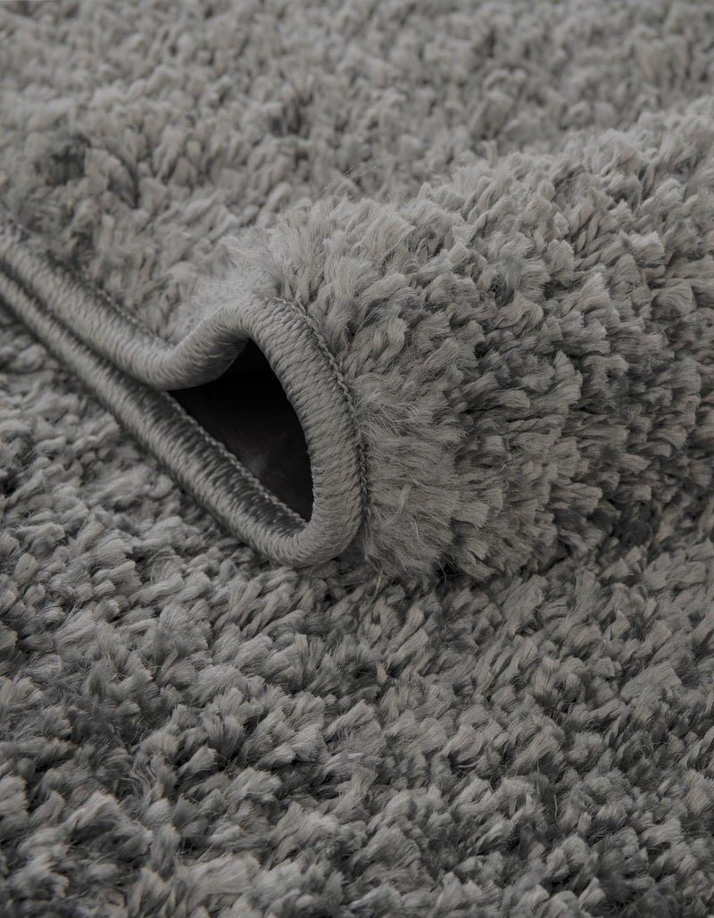 Cozy Comfort Shag Collection Area Rug - Haven (Smoke Gray) Round Smoke Gray  lifestyle 42