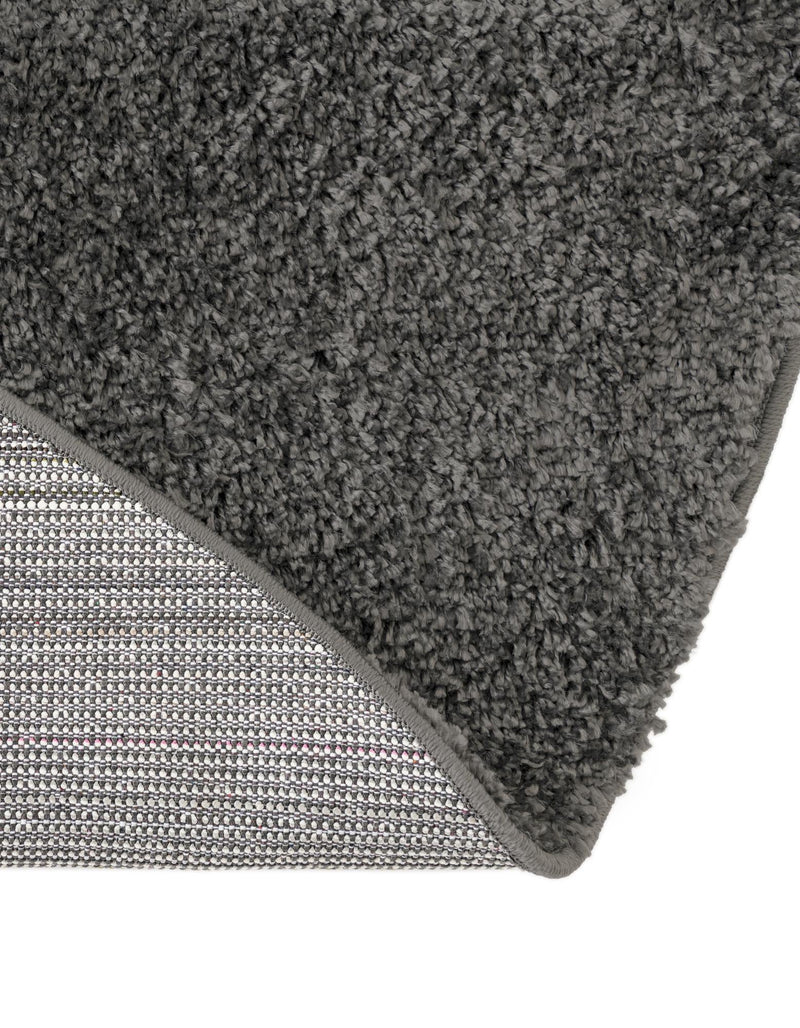 Cozy Comfort Shag Collection Area Rug - Haven (Smoke Gray) Round Smoke Gray  lifestyle 45