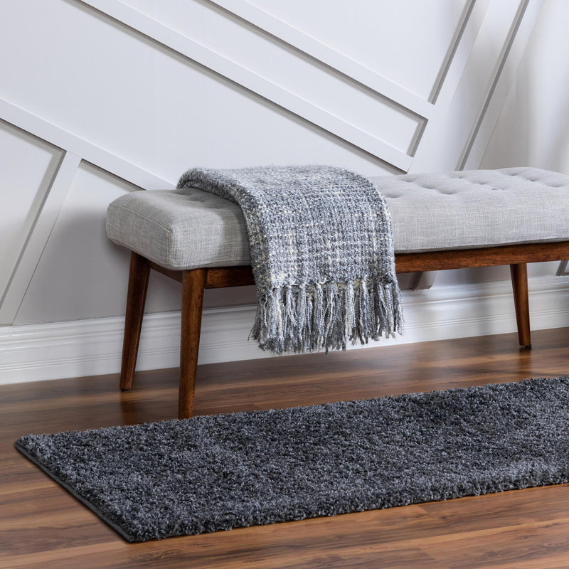Cozy Comfort Shag Collection Area Rug - Haven (Smoke Gray) Runner Smoke Gray  lifestyle 24