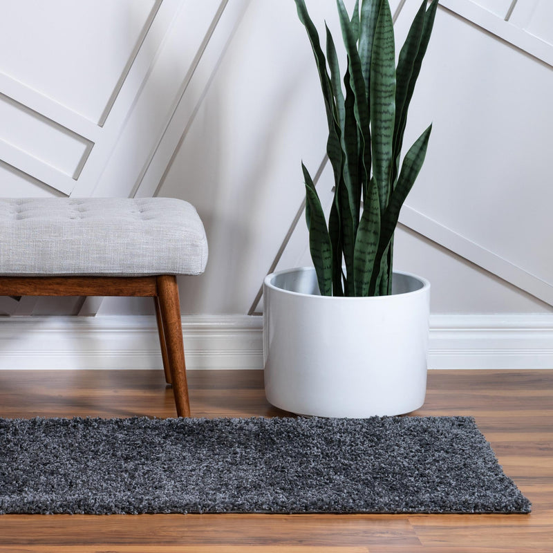 Cozy Comfort Shag Collection Area Rug - Haven (Smoke Gray) Runner Smoke Gray  lifestyle 27