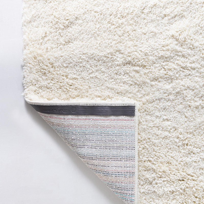 Cozy Comfort Shag Collection Area Rug - Haven (White) Rectangle White  lifestyle 6