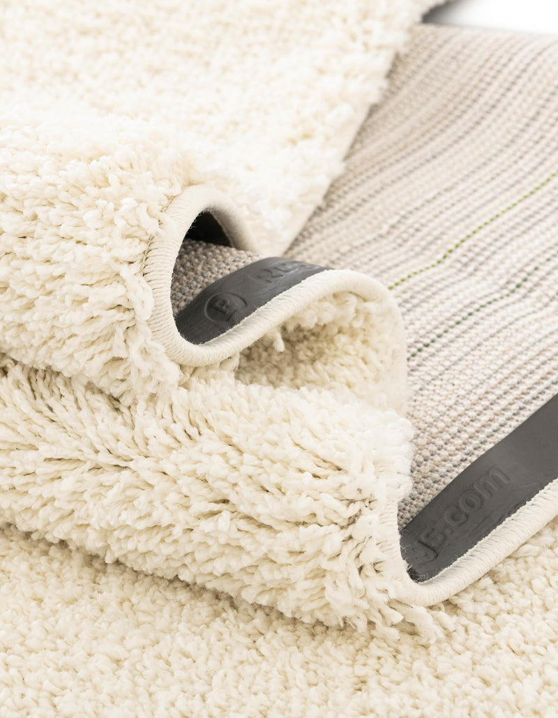 Cozy Comfort Shag Collection Area Rug - Haven (White) Rectangle White  lifestyle 13