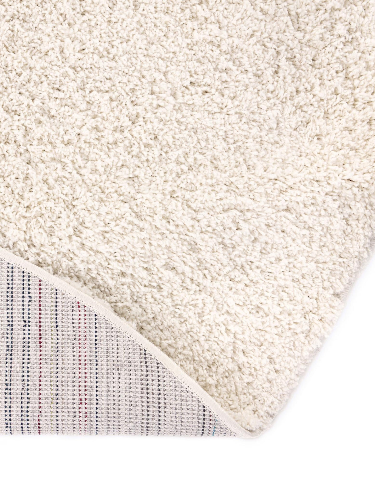 Cozy Comfort Shag Collection Area Rug - Haven (White) Round White  lifestyle 57