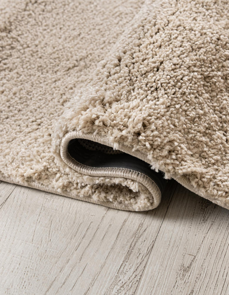 Cozy Comfort Shag Collection Area Rug - Haven (Oatmeal Beige) Rectangle Oatmeal Beige  lifestyle 9