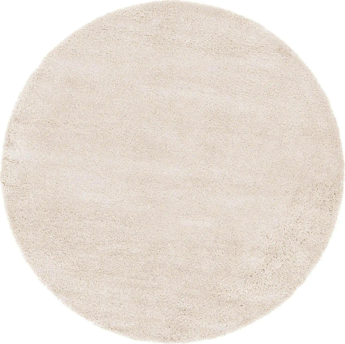 Cozy Comfort Shag Collection Area Rug - Haven (Oatmeal Beige) Round Oatmeal Beige  lifestyle 17