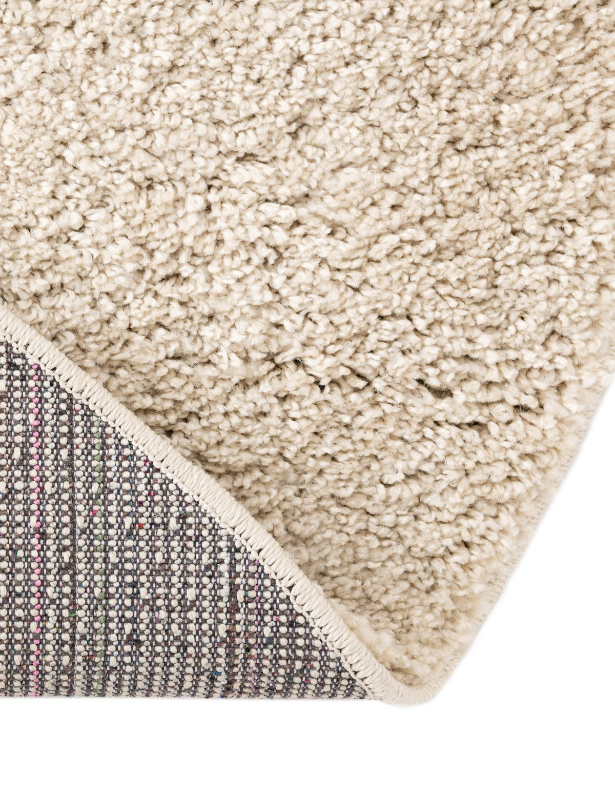 Cozy Comfort Shag Collection Area Rug - Haven (Oatmeal Beige) Round Oatmeal Beige  lifestyle 49