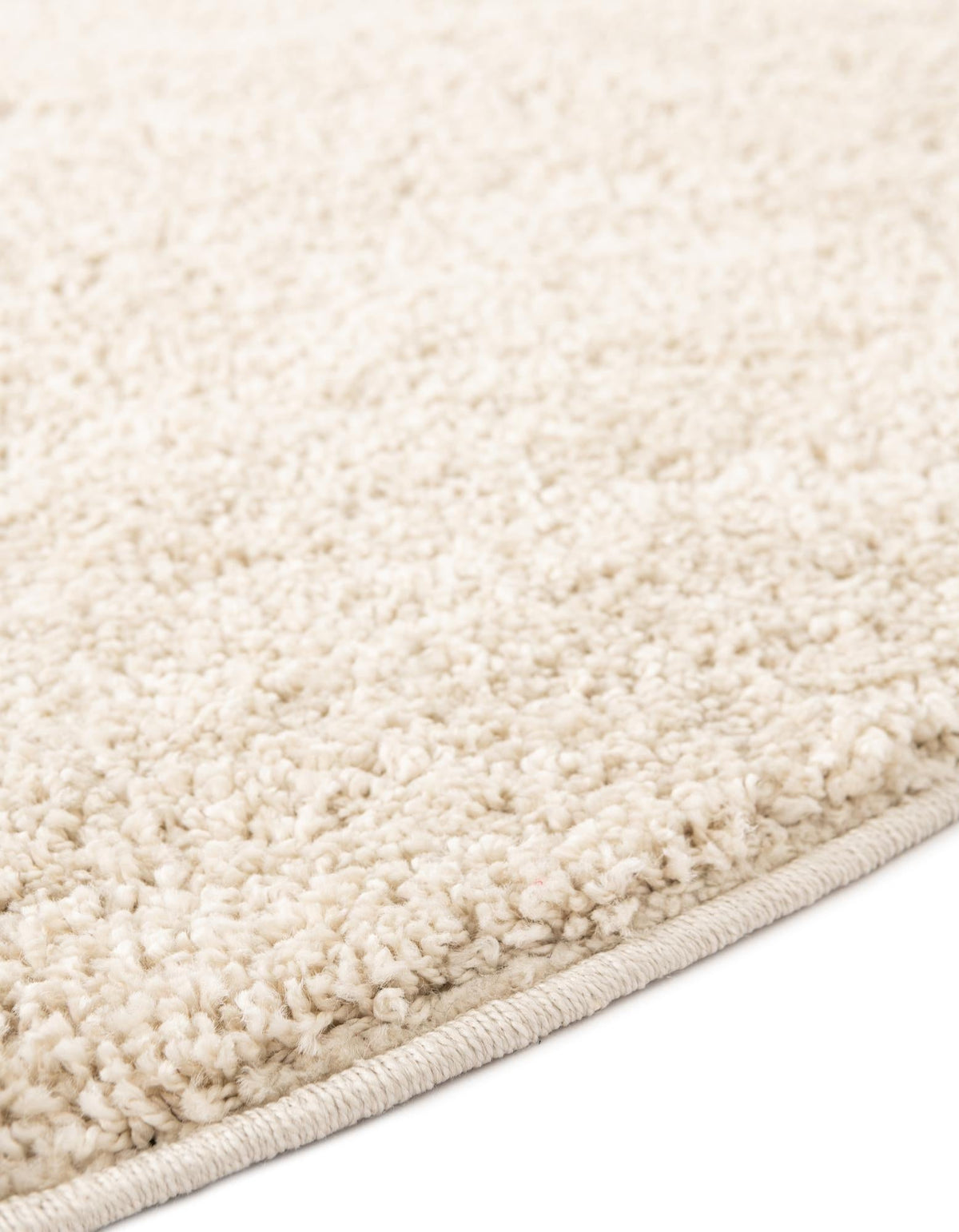 Cozy Comfort Shag Collection Area Rug - Haven (Oatmeal Beige) Round Oatmeal Beige  lifestyle 79