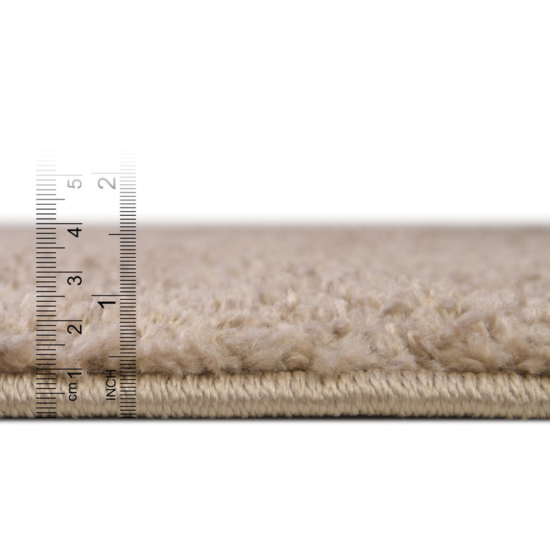 Cozy Comfort Shag Collection Area Rug - Haven (Khaki) Rectangle Khaki  lifestyle 5