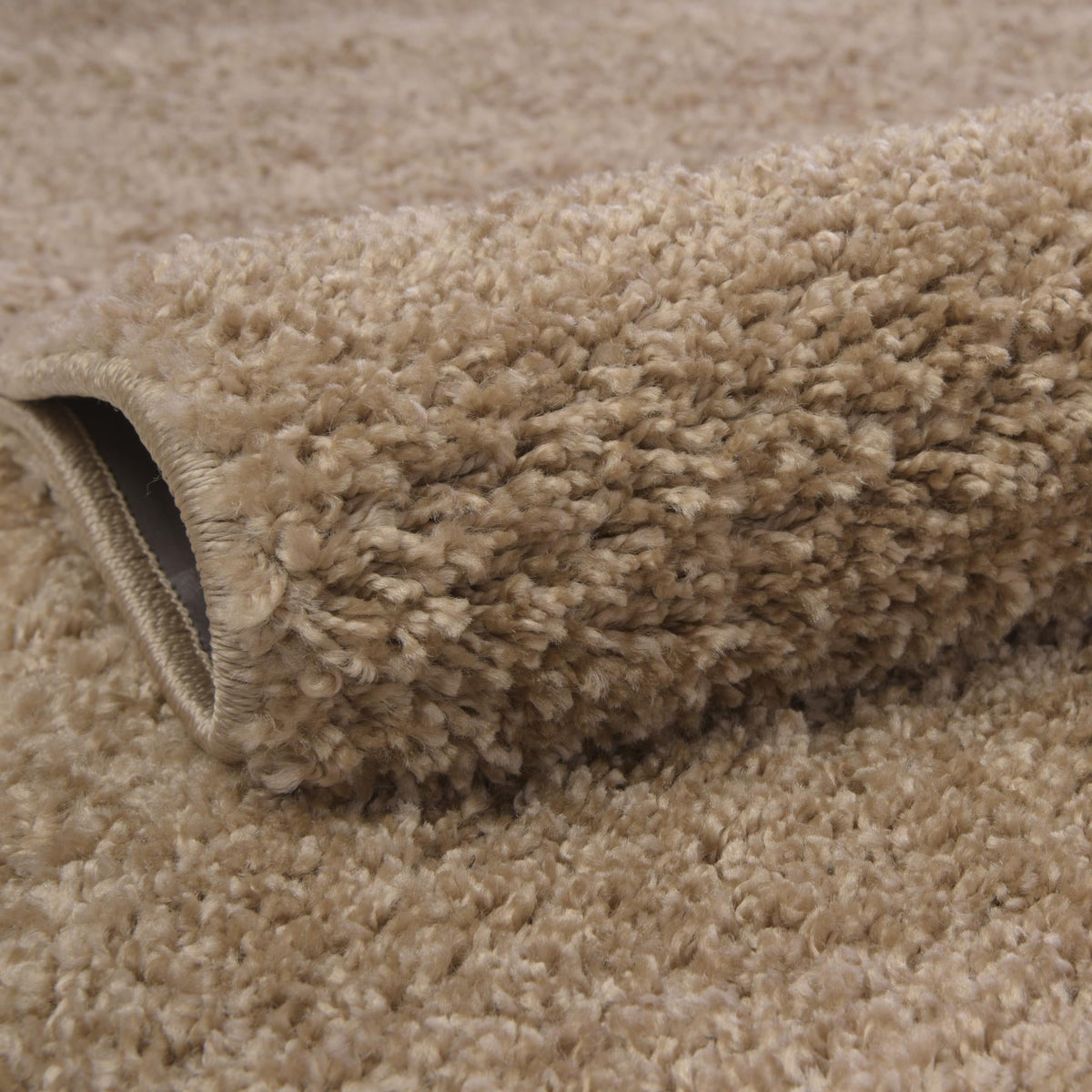 Cozy Comfort Shag Collection Area Rug - Haven (Khaki) Rectangle Khaki  lifestyle 6