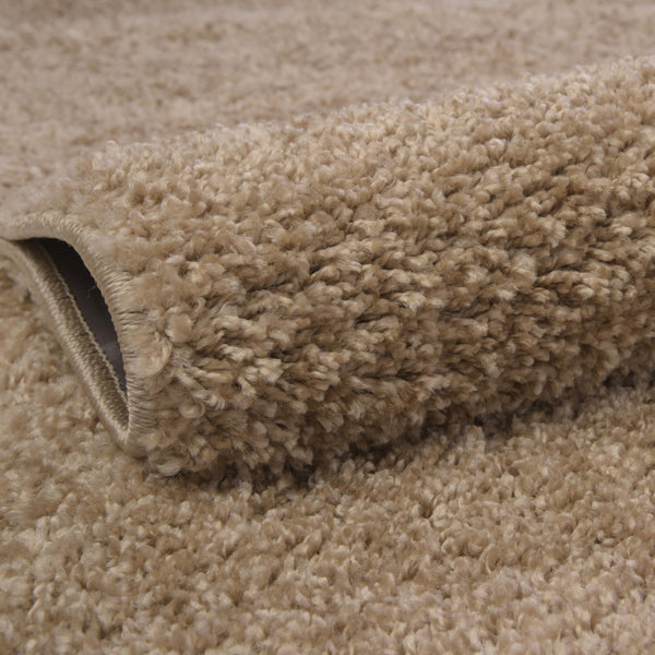 Cozy Comfort Shag Collection Area Rug - Haven (Khaki) Rectangle Khaki  lifestyle 6